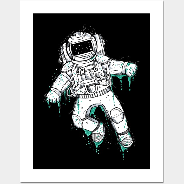 Melting spaceman Wall Art by Jess Adams